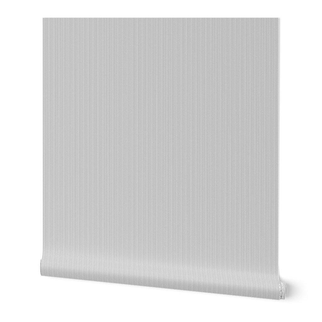 Classic Black Pinstripe on White Office Stripe Pattern Wallpaper corporate wallpaper
