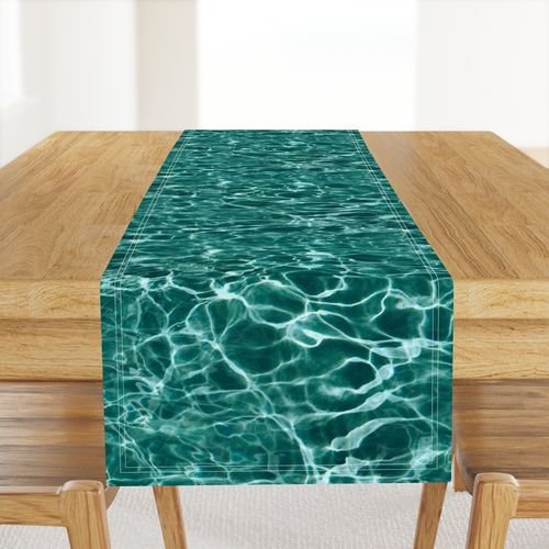Bora Bora Lagoon Blue Water Ripples Design Collection Design Collection blue green table runner design
