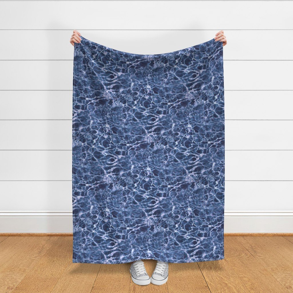 Greece Navagio Cove Lavender Blue Water Ripples Fabric design fabric