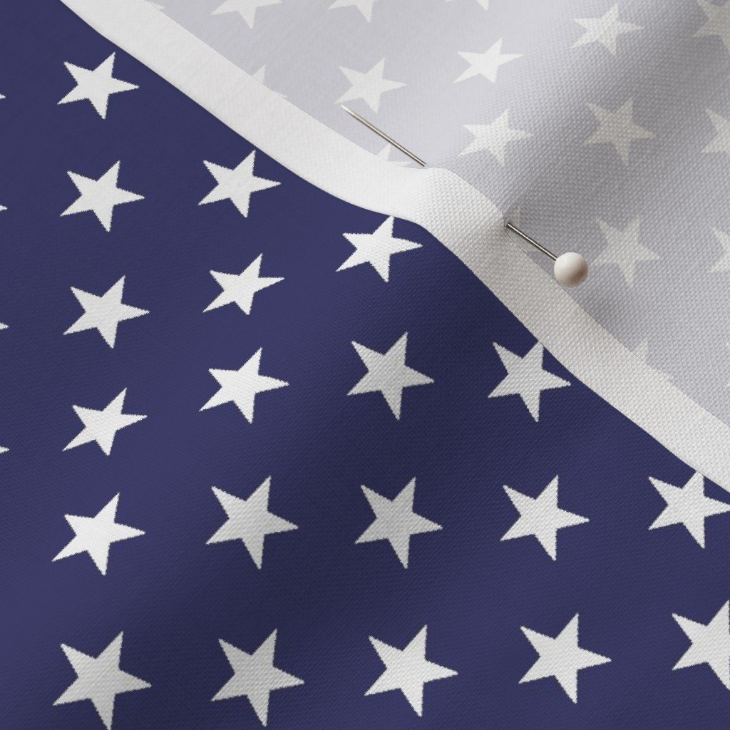 USA Flag White Stars on Blue Fabric flag colors fabric