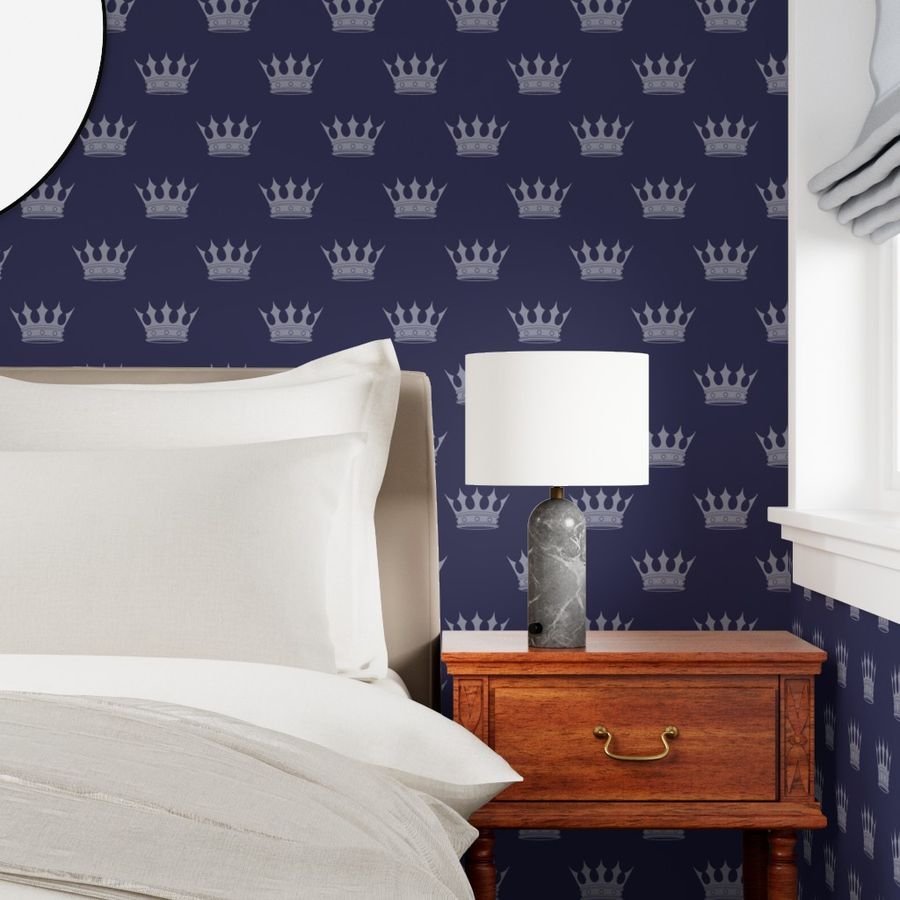 Royal Blue on Blue Crowns Wallpaper prince blue wallpaper