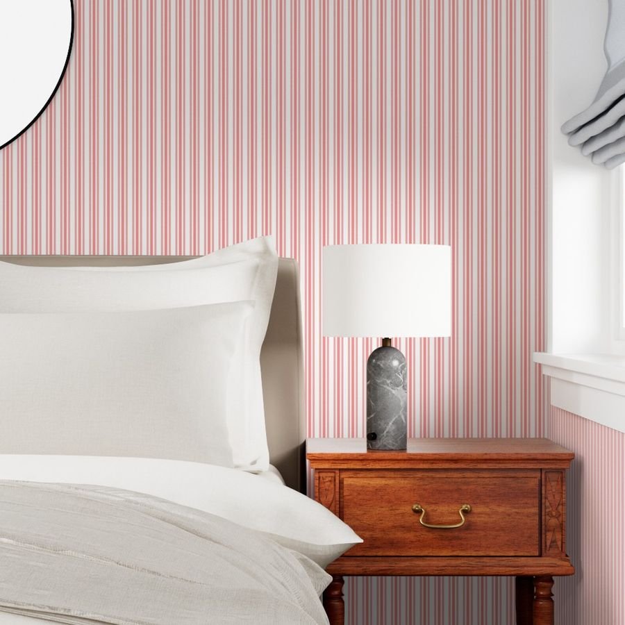 Trendy Large Coral Rose Pastel Coral French Mattress Ticking Double Wallpaper coral pastel rose wallpaper