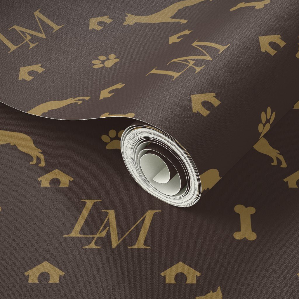 Louis Malinois Luxury Dog Pattern Wallpaper louis luxury wallpaper