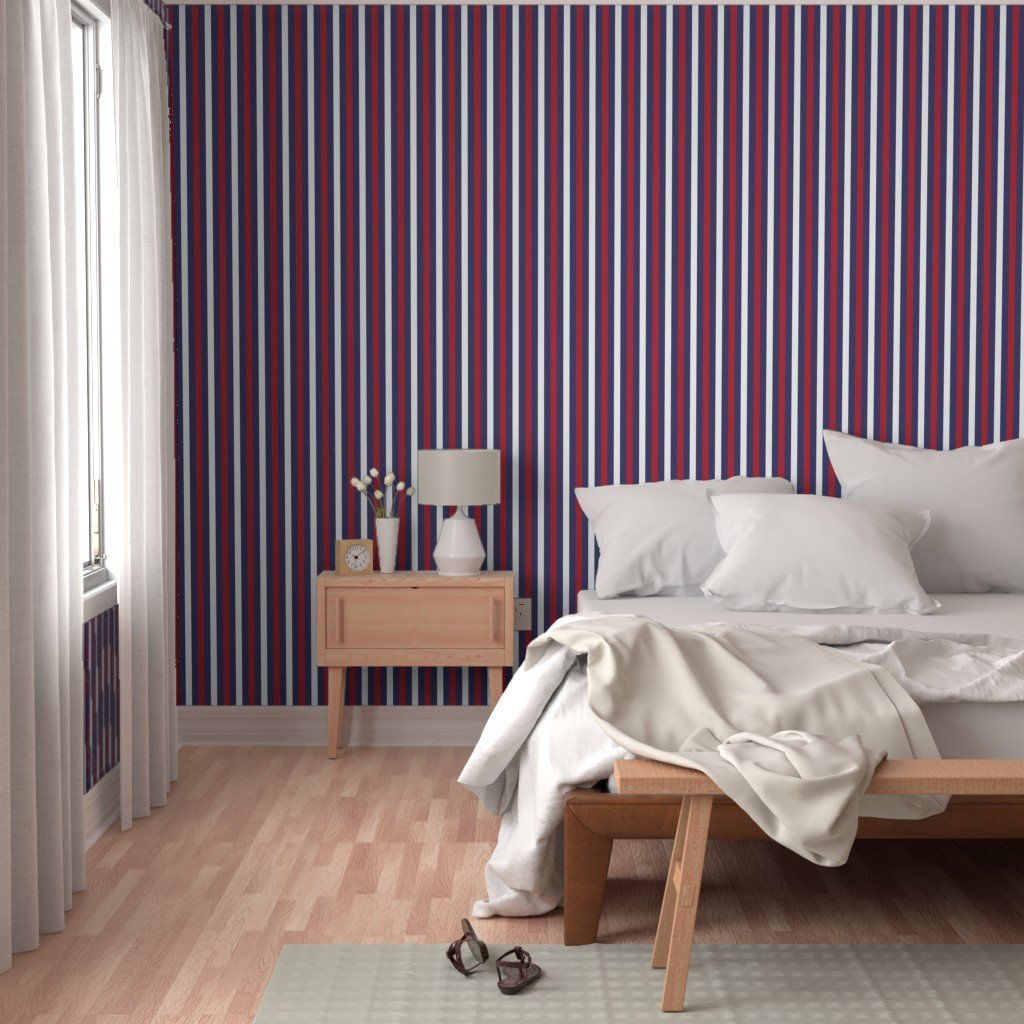 Small USA Flag Alternating Blue with Red and White Stripes Wallpaper small stripes wallpaper