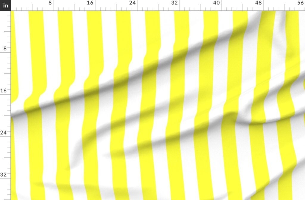 Florida Sunshine Yellow Vertical Tent Stripes Florida Colors of the Fabric design