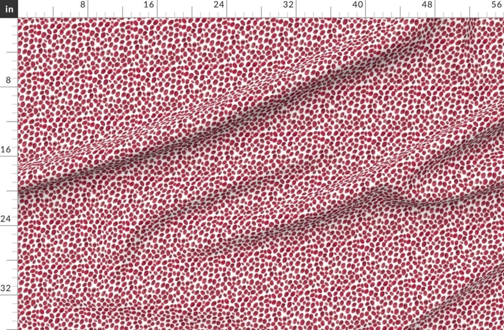 Cranberries on White Fabric design