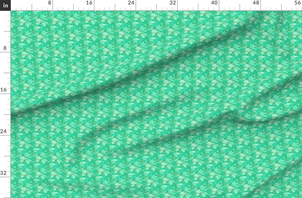 Small Sea Mint Camo Camouflage Pattern Fabric design