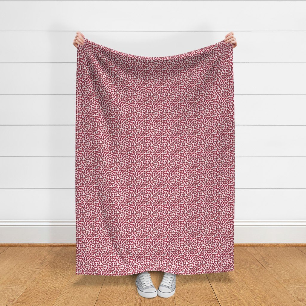 Cranberries on White Fabric red berries fabric