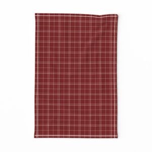Dark Christmas Candy Apple Red Plaid Check with White Home Styling Collection Interior Collection red plaid tea towel design