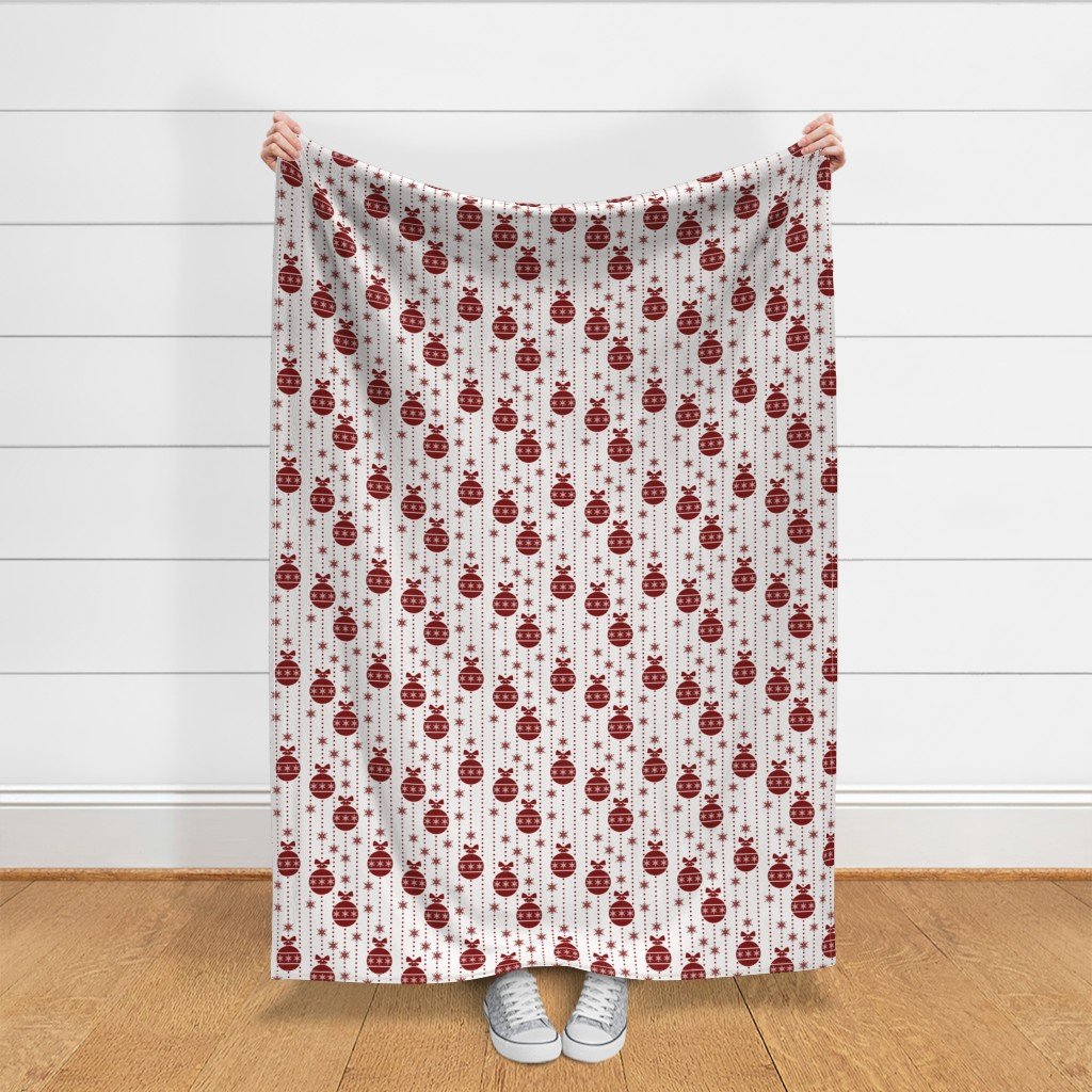 Large Dark Christmas Christmas Candy Apple Red Ball Ornaments Fabric christmas balls fabric