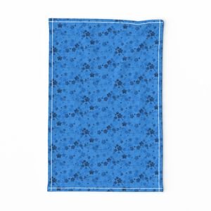 Classic Blue Pastel Watercolor Cherry Blossom Flowers and Vines Home Styling Collection Interior Collection pastel flowers tea towel design