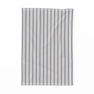 Mini Stressed Blue Denim Mattress Ticking Home Decor Collection Interior Collection blue and cream tea towel design