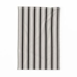 Small Coal Black Antique Vintage Mattress Ticking Stripe on Cream Interior Collection Home Styling Collection antique stripe tea towel design