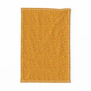 Indian Corn Kernels in Autumn Yellow Orange and Brown for Thanksgiving Design Collection Home Decor Collection harvest corn tea towel design