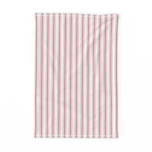 Small Vertical Nantucket Red Mattress Ticking Stripes on White Decor Collection Design Collection red on white tea towel design