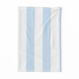 Merry Bright Pastel Blue and White Vertical 3 inch Big Top Circus Stripe Design Collection Decor Collection blue and white tea towel design