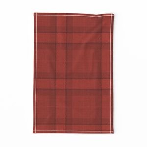 Red Vermillion Vintage Christmas Tartan Plaid Interior Collection Interior Collection christmas plaid tea towel design