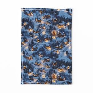 Snowy Twilight - Night Before Christmas Home Decor Collection Home Decor Collection holiday tea towel design