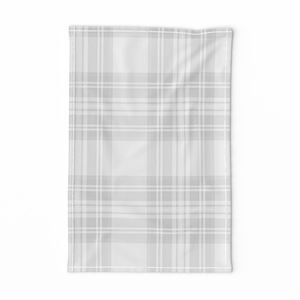 Cloud Grey Pale Airy Large Traditional Tartan Plaid Pattern Home Styling Collection Design Collection cottage tea towel design