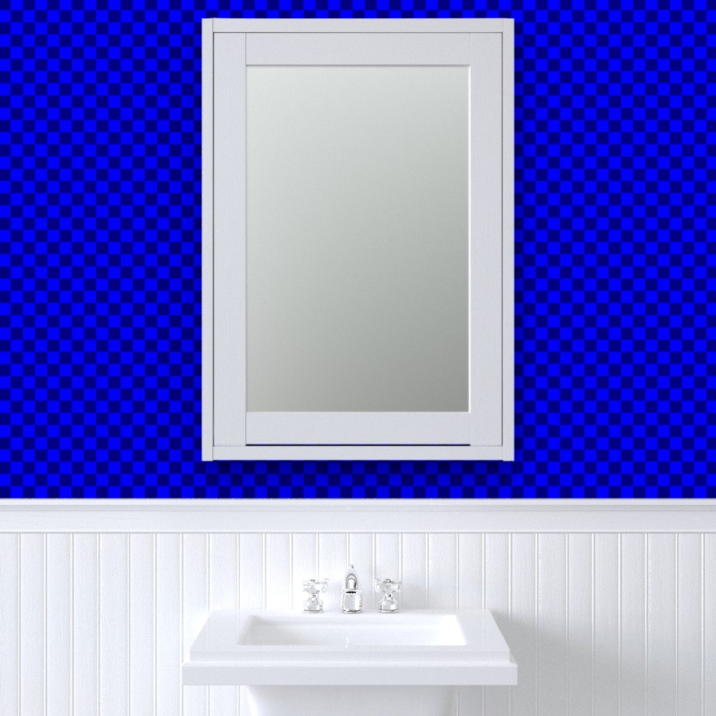 Blue and Navy 1 Inch Check Wallpaper 1 inch geometric wallpaper