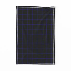 Navy and Black 2 Inch Grid Home Styling Collection Home Styling Collection 2 inch tea towel design