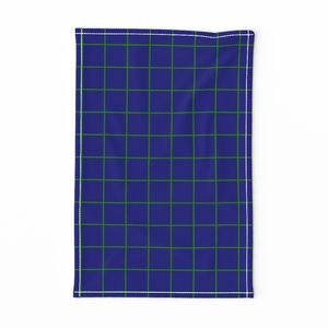 Green and Navy 2 Inch Grid Home Styling Collection Home Styling Collection 2 inch tea towel design