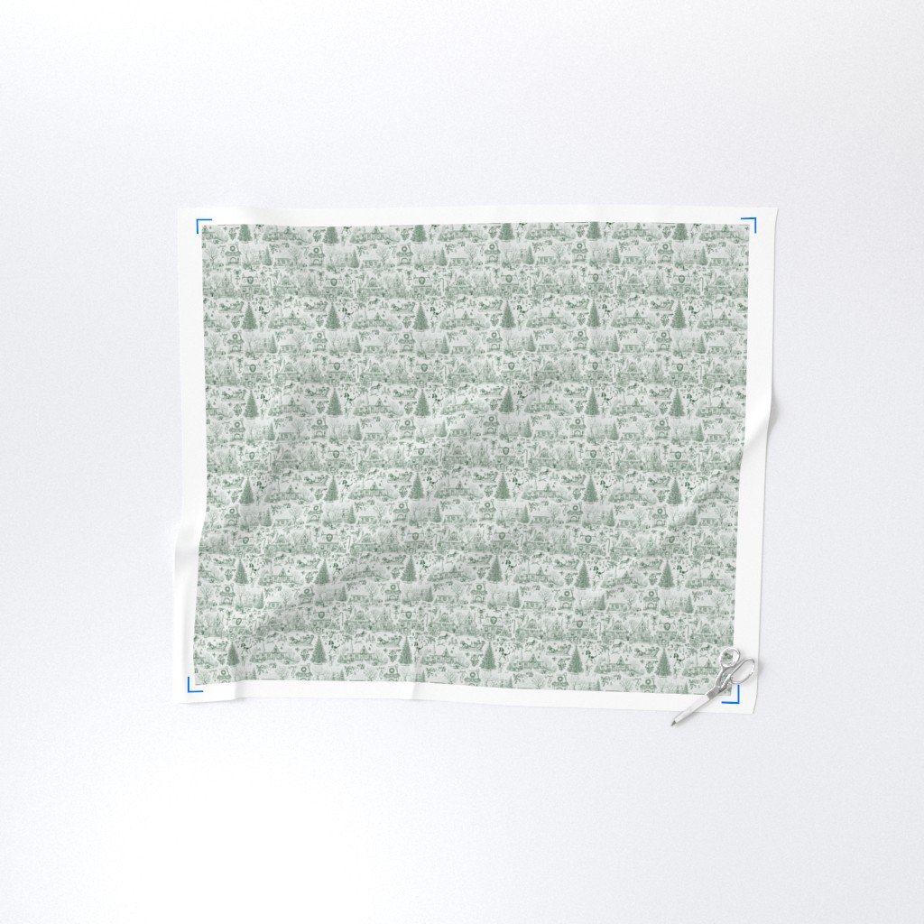 Christmas Dogs Toile Forest Green Decor Collection Design Collection christmas toile fabric
