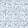 Christmas Dogs Toile Forest Green Decor Collection Design Collection Christmas Dogs Toile Blue colorway design