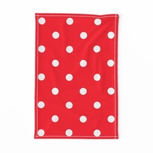 White Polkadots on Cherry Red Home Decor Collection Decor Collection cherry red tea towel design