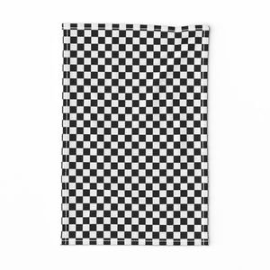 Black and White Checkerboard 3/4 inch-Check Interior Collection Interior Collection black tea towel design