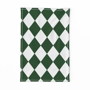 Hunter Green Modern Diamond Pattern Decor Collection Home Styling Collection bright hunter tea towel design
