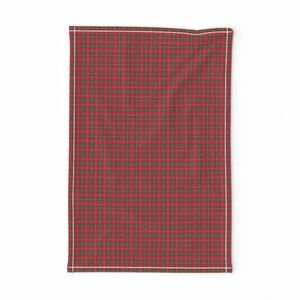 Christmas Berry Red and Green Tartan with Beige and White Lines Home Styling Collection Decor Collection berry red plaid tea towel design