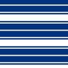 Deep Water Blue and White Horizontal French Stripe