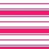 Bright Flamingo Pink and White Horizontal French Stripe