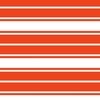 Bright Citrus Orange and White Horizontal French Stripe