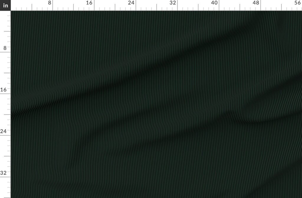Micro Thin Halloween Stripes in Green and Black Fabric design