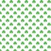 Green Heart-Shaped Clover on White St. Patricks Day