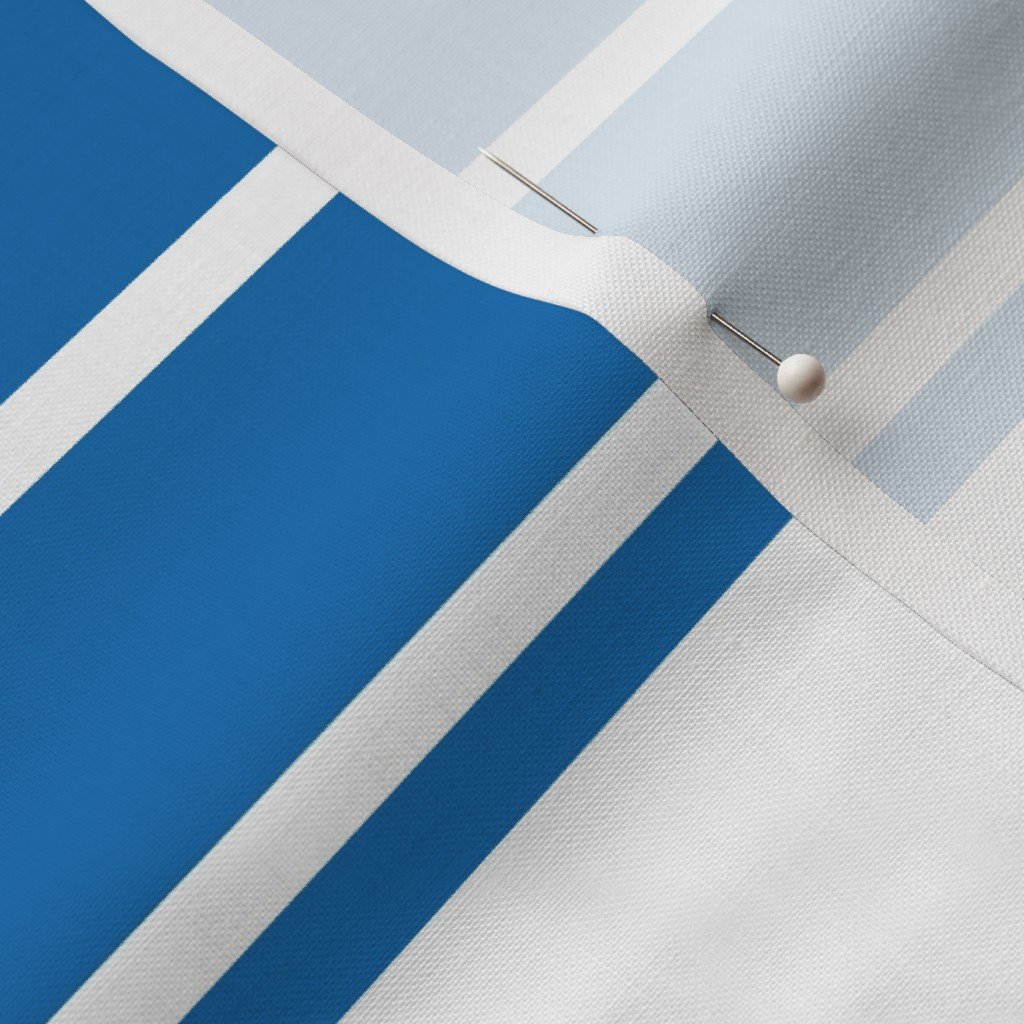 Biscayne Bay Blue and White Horizontal French Stripe Fabric biscayne bay blue fabric