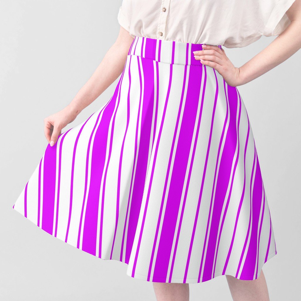 Orlando Orchid and White Vertical French Stripe Fabric orlando orchid white fabric