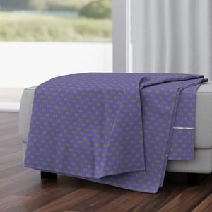 Faux Metallic gold Foil Crowns on Periwinkle Blue Color of the Year Interior Collection Design Collection veri peri throw blanket design