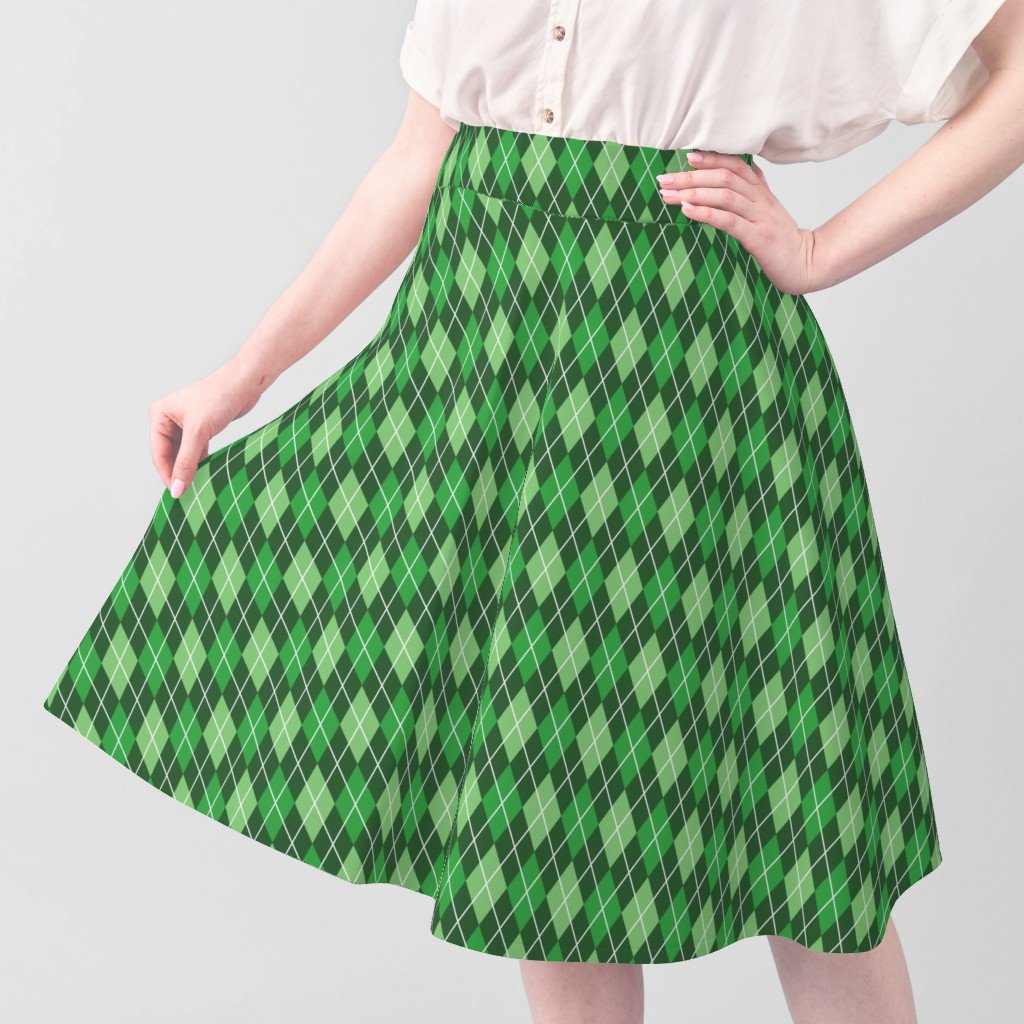 Bright Green St Patricks Day Holiday Argyle Diamond Check Fabric argyle diamond fabric