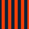2 Inch Vertical Navy and Orange Cabana Stripes
