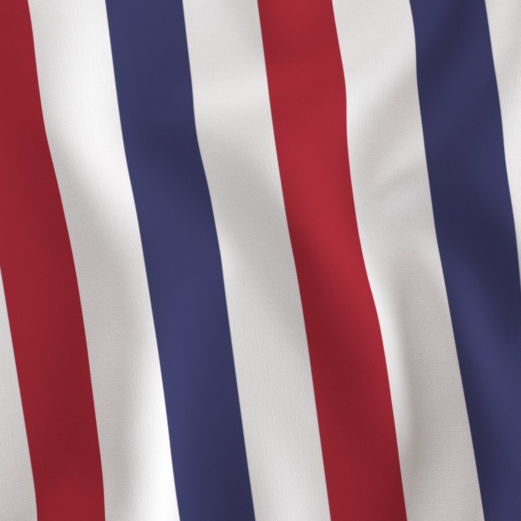 2 inch Flag Red White and Blue Alternating V Stripes Fabric cabana stripes fabric