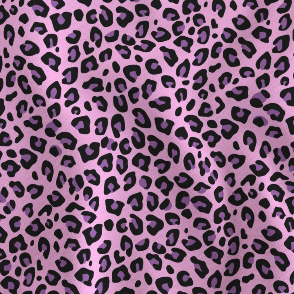 Small Purple Pink Leopard Print Fabric leopard fur fabric
