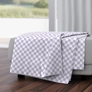 One Inch Checks in Springtime Lavender and White Home Decor Collection Home Styling Collection lavender checks throw blanket design