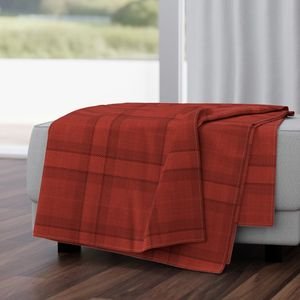 Red Vermillion Vintage Christmas Tartan Plaid Interior Collection Interior Collection christmas tartan throw blanket design