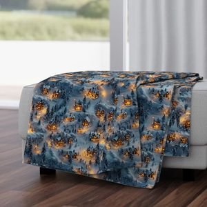 Night Before Christmas - Winters Whisper Home Styling Collection Decor Collection christmas throw blanket design