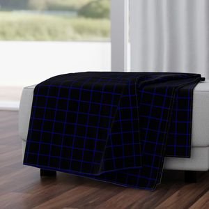 Navy and Black 2 Inch Grid Home Styling Collection Home Styling Collection 2 inch grid throw blanket design