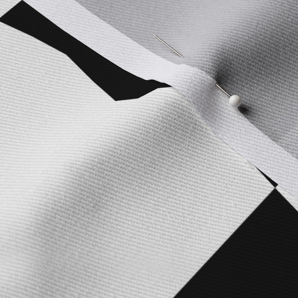 Large Black and White Check Fabric checked plaid fabric