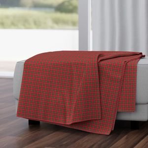 Christmas Berry Red and Green Tartan with Beige and White Lines Home Styling Collection Decor Collection berry red tartan throw blanket design